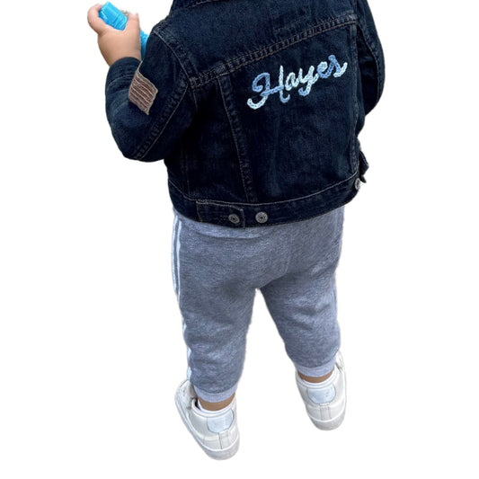 Custom Hand Embroidered Denim Jacket - Baby & Toddler - Personalized Gift