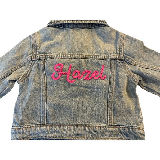 Custom Hand Embroidered Denim Jacket - Baby & Toddler - Personalized Gift